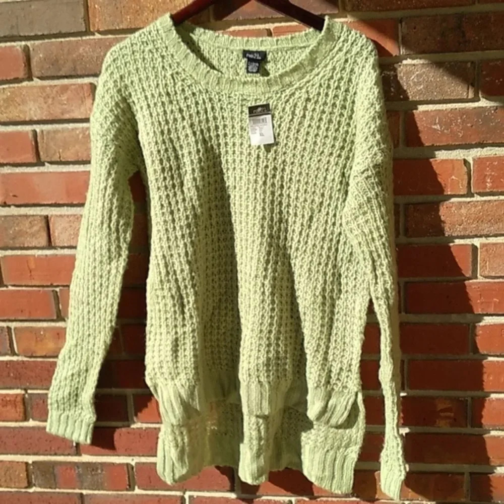 RUE21 Open knit high low sweater